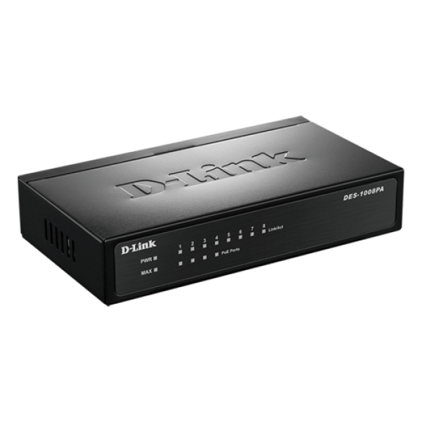 D-Link DES-1008P 8-Port Desktop Switch with 4 PoE Ports